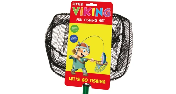 KINETIC - Detský podberák Little Viking Fun Fishing Net Display 91 cm Fuchsia