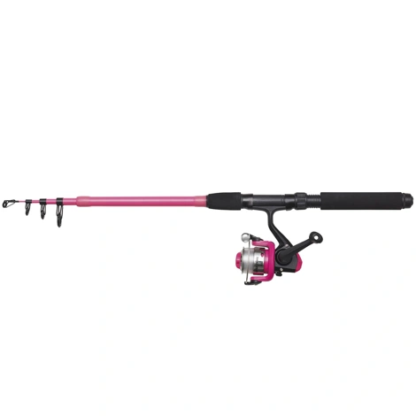 KINETIC - Detský set Prút Viking Tele Combo Fuchsia 1,65 m 4-21 g