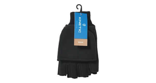 KINETIC - Rukavice Wind Stop Fold Over Mitt Black veľ. M