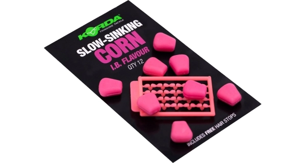 KORDA - Gumová nástraha Slow Sinking Corn IB Pink 12 ks