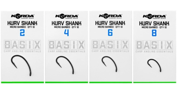 KORDA - Háčiky Basix Kurv Shank Micro Barbed veľ. 4 10 ks