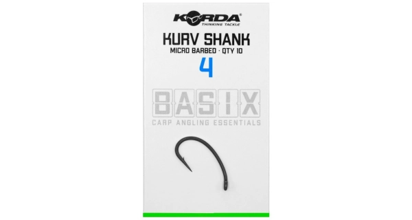 KORDA - Háčiky Basix Kurv Shank Micro Barbed veľ. 4 10 ks