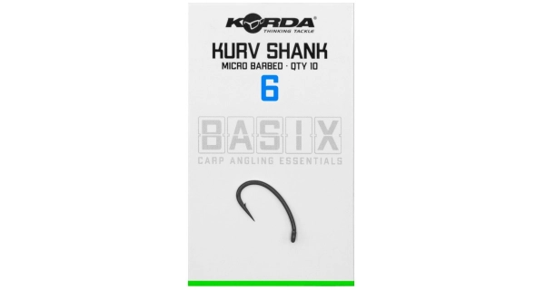 KORDA - Háčiky Basix Kurv Shank Micro Barbed veľ. 6 10 ks