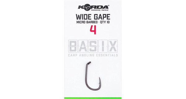 KORDA - Háčiky Basix Wide Gape veľ. 4 10 ks