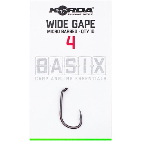 KORDA - Háčiky Basix Wide Gape veľ. 4 10 ks