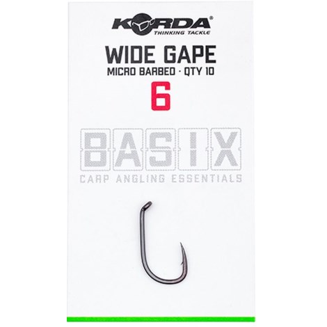 KORDA - Háčiky Basix Wide Gape veľ. 6 10 ks