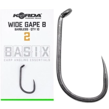 KORDA - Háčiky bez protihrotu Basix Wide Gape Barbless veľ. 4 10 ks