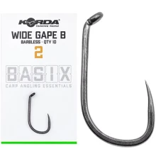 KORDA - Háčiky bez protihrotu Basix Wide Gape Barbless veľ. 4 10 ks