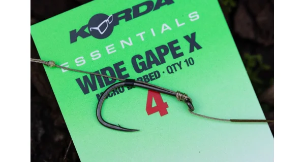 KORDA - Háčiky Essentials Wide Gape X Barbed veľ. 4 10 ks