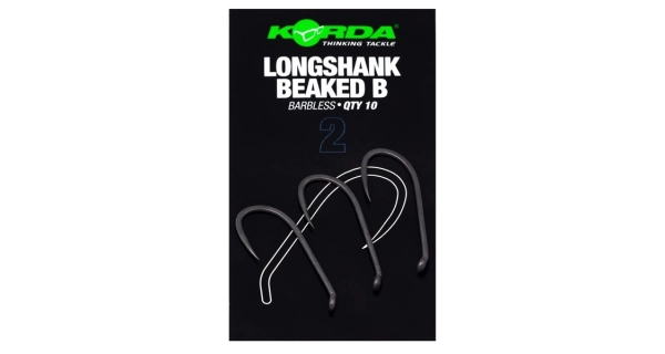 KORDA - Háčiky Longshank Beaked Barbless veľ. 2 10 ks