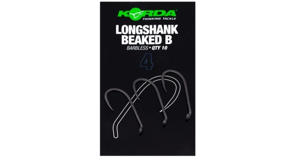 KORDA - Háčiky Longshank Beaked Barbless veľ. 4 10 ks