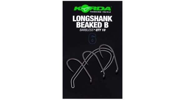 KORDA - Háčiky Longshank Beaked Barbless veľ. 6 10 ks