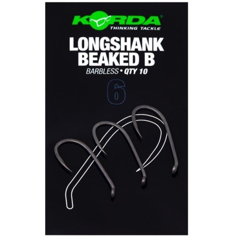 KORDA - Háčiky Longshank Beaked Barbless veľ. 6 10 ks