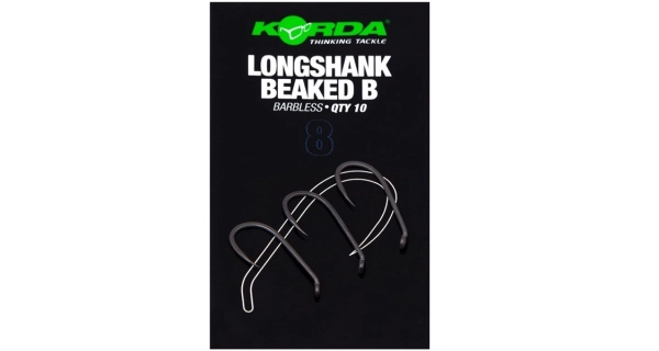 KORDA - Háčiky Longshank Beaked Barbless veľ. 8 10 ks