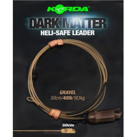 KORDA - Hotová montáž Dark Matter Leader Heli Safe Gravel 40 lb 50 cm