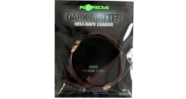 KORDA - Hotová montáž Dark Matter Leader Heli Safe Weed 40 lb 1 m