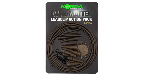 KORDA - Hotové montáže Dark Matter Lead Clip Action Pack Gravel 5ks
