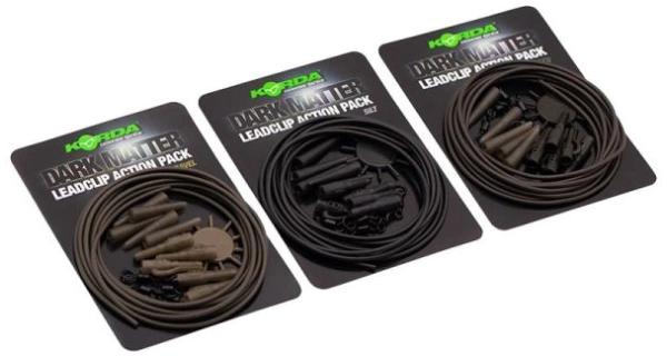 KORDA - Hotové montáže Dark Matter Lead Clip Action Pack Gravel 5ks