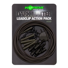 KORDA - Hotové montáže Dark Matter Lead Clip Action Pack Weed 5ks