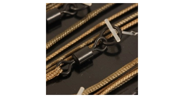 KORDA - Hotové montáže Leadcore Leader Ring Swivels Weed/Silt 3 ks