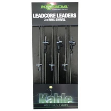 KORDA - Hotové montáže Leadcore Leader Ring Swivels Weed/Silt 3 ks
