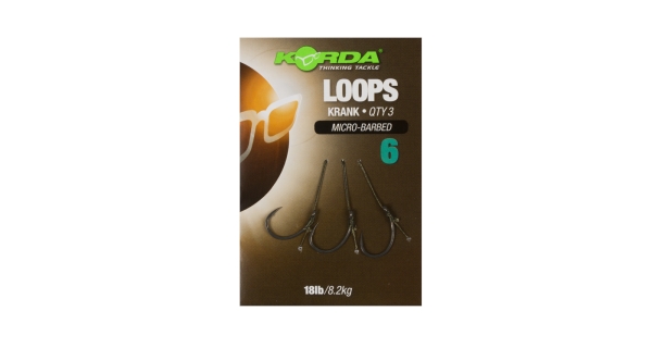 KORDA - Hotové náväzce Loop Rigs Krank veľ. 6 18 lb 3 ks