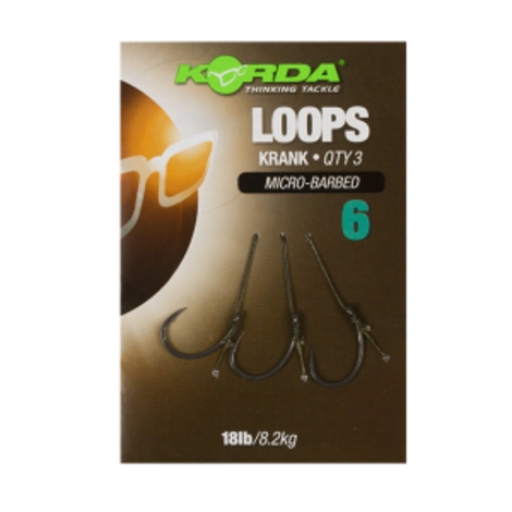 KORDA - Hotové náväzce Loop Rigs Krank veľ. 8 18 lb 3 ks