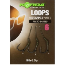 KORDA - Hotové náväzce Loop Rigs Wide Gape X veľ. 6 18 lb 3 ks