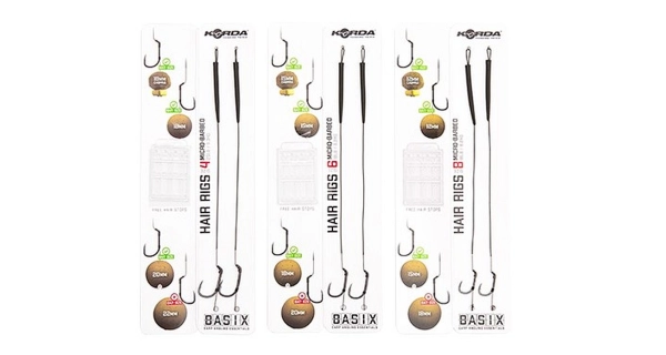 KORDA - Hotový náväzec Basix Hair rigs Wide Gape 6 18 lb 2 ks