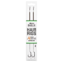 KORDA - Hotový náväzec Basix Hair rigs Wide Gape B 4 25 lb 2 ks bez protihrotu