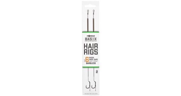 KORDA - Hotový náväzec Basix Hair rigs Wide Gape B 6 18 lb 2 ks bez protihrotu