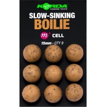 KORDA - Imitácia nástrah Plastic Wafter Slow-Sinking Boilie Cell 15 mm 9 ks