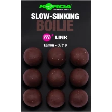 KORDA - Imitácia nástrah Plastic Wafter Slow-Sinking Boilie Link 15 mm 9 ks