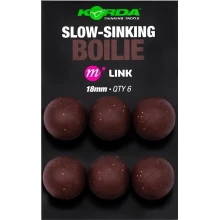 KORDA - Imitácia nástrah Plastic Wafter Slow-Sinking Boilie Link 18 mm 6 ks