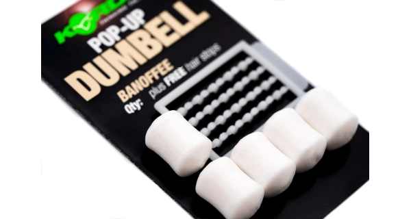 KORDA - Imitácia nástrah Pop-up Dumbell Banoffee Biela 16 mm 5 ks