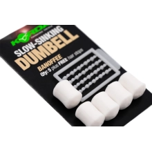 KORDA - Imitácia nástrah Slow Sinking Dumbell Banoffee Biela 8 mm 10 ks