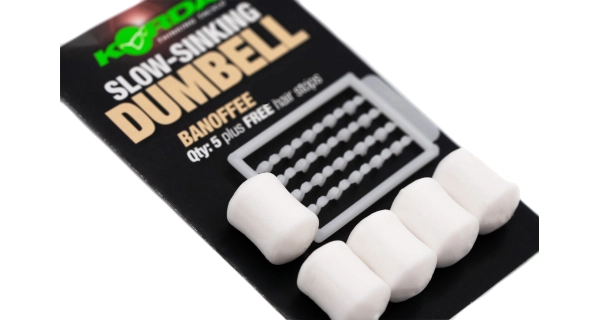 KORDA - Imitácia nástrah Slow Sinking Dumbell Banoffee Biela 8 mm 10 ks
