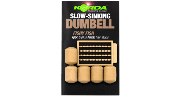 KORDA - Imitácia nástrah Slow Sinking Dumbell Fishy Fish Béžová 12 mm 8 ks