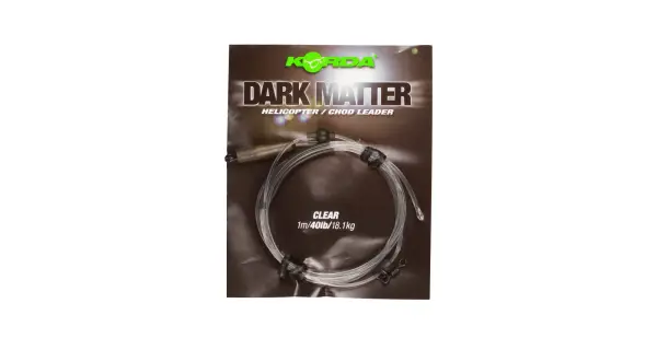 KORDA - Koncová montáž Dark Matter Leader Heli 1 m 40 lb Clear