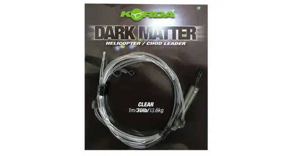 KORDA - Koncová montáž Dark Matter Leader Heli 1 m 40 lb Clear