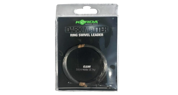 KORDA - Koncová montáž Dark Matter Ring Swivel Leader 18,1 kg 50 cm Clear