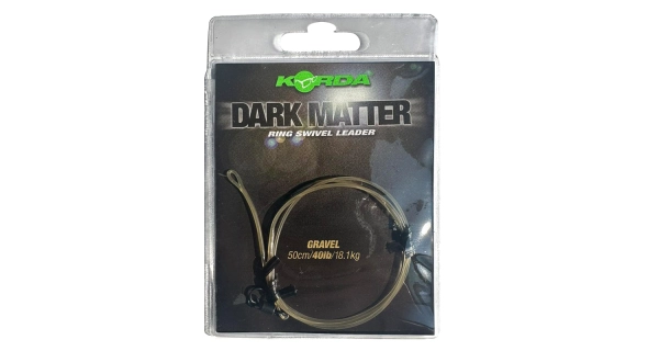 KORDA - Koncová montáž Dark Matter Ring Swivel Leader 18,1 kg 50 cm Gravel