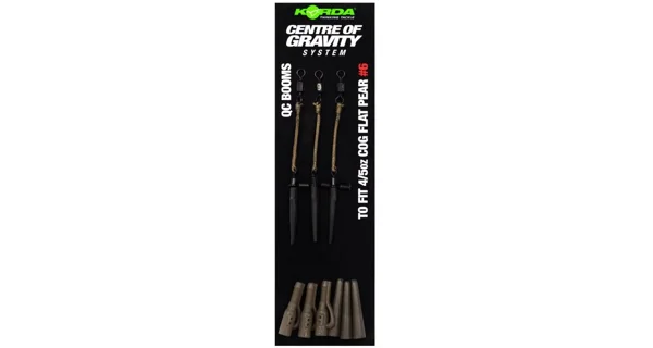 KORDA - Montáž Centre Of Gravity Boom QC Flat Pear 4/5 oz 3 ks