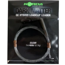 KORDA - Montáž Dark Matter Leader QC Hybrid Clip Číra 100 cm 18,1 kg