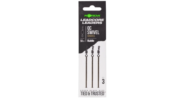 KORDA - Montáž Kábel Leadcore Leader QC Swivel 50 cm Gravel