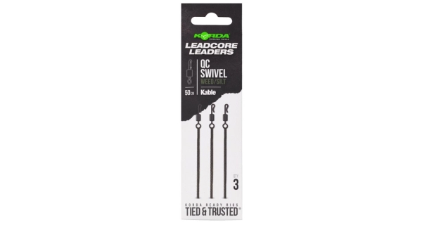 KORDA - Montáž Kábel Leadcore Leader QC Swivel 50 cm Weed
