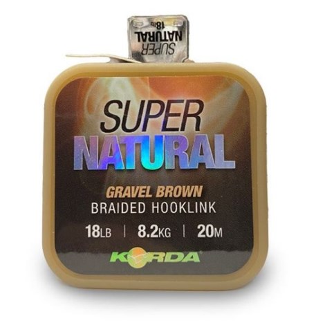 KORDA - Náväzcová šnúra Super Natural Gravel Brown 20 m 18 lb