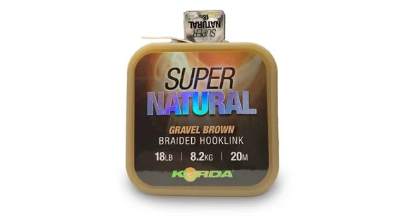 KORDA - Náväzcová šnúra Super Natural Gravel Brown 20 m 25 lb