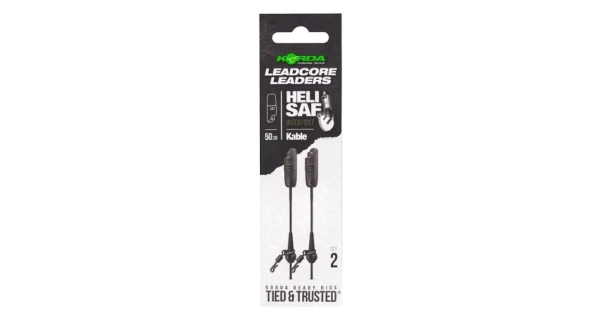 KORDA - Náväzec Kable Leadcore Leader Heli Safe 50 cm Weed