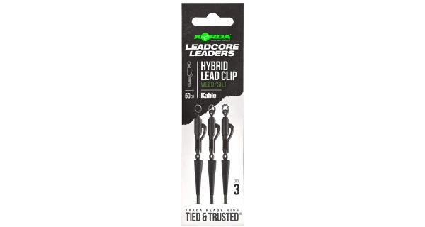KORDA - Náväzec Kable Leadcore Leader Hybrid Lead Clip 50 cm Weed